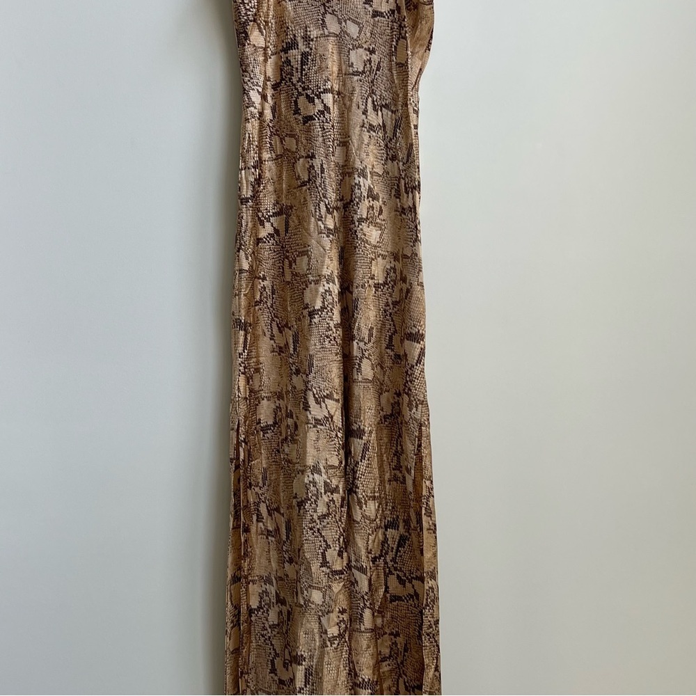 Banana Republic Dreamer 100% Silk Maxi Dress Snake Print Slip Tank Small Luxury - Picture 14 of 16